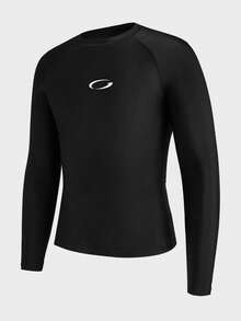 Manfinity RebelGame Rashguard de sport et fitness décontracté pour homme, usage quotidien, vacances, cadeaux pour la fête des pères - Noir - Voir 1
