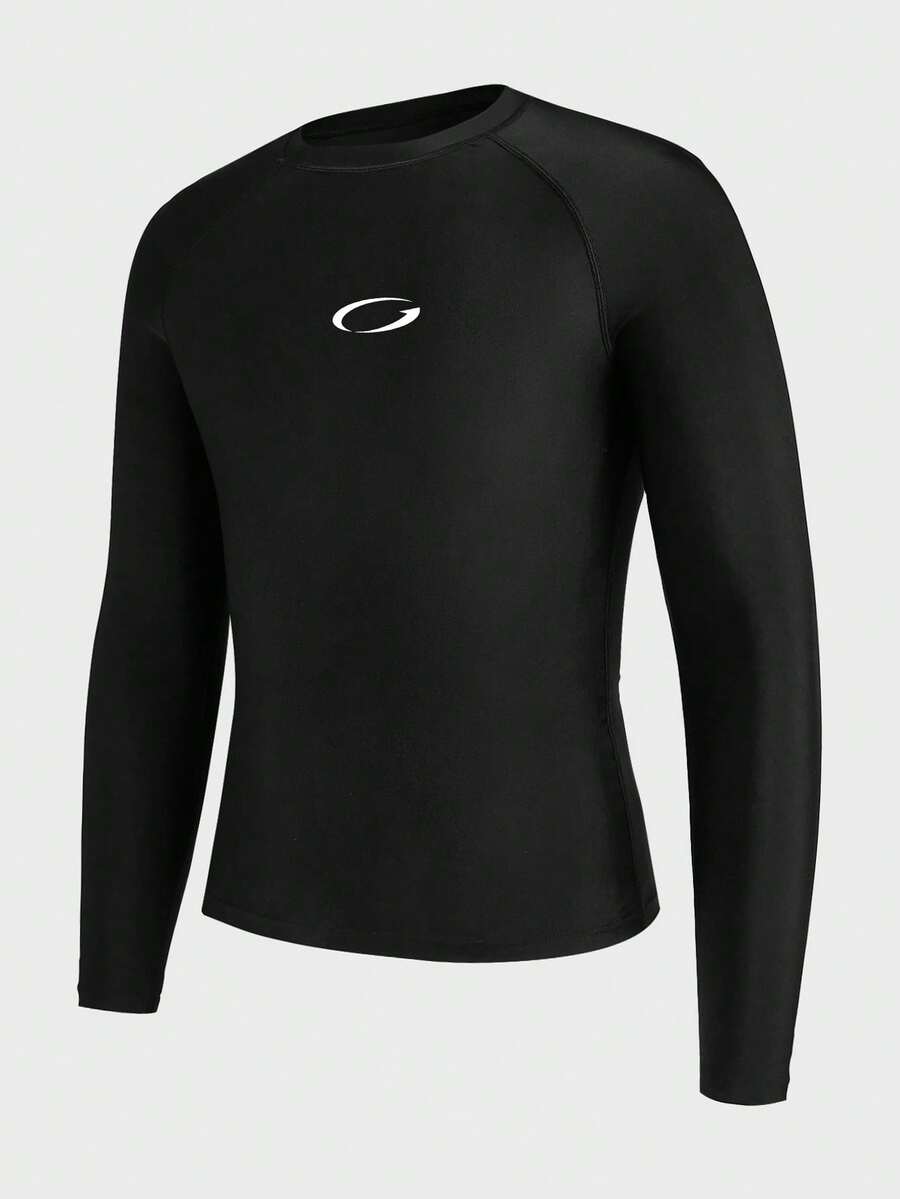 Manfinity RebelGame Rashguard de sport et fitness décontracté pour homme, usage quotidien, vacances, cadeaux pour la fête des pères - Noir - Voir 1