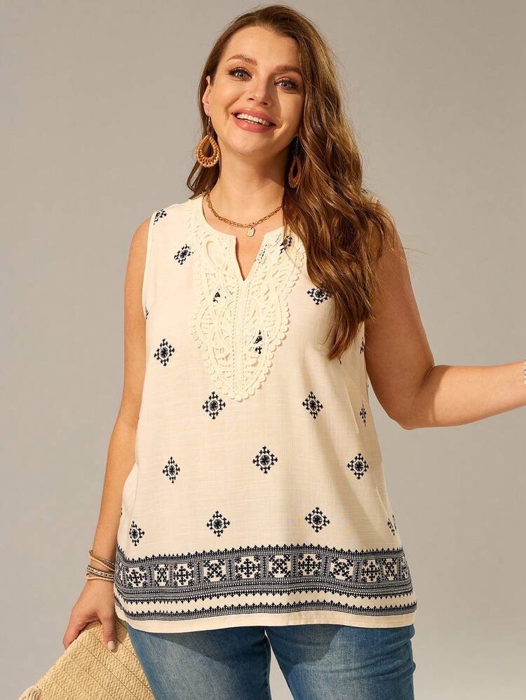 Plus Size Vacation Solid Color Casual Sleeveless Tank Top & Camisole Set, Minimalist Style For Everyday Wear,Spring/Summer