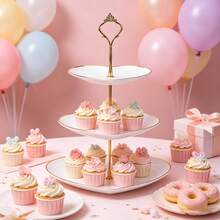 Soporte para tarta de 3 niveles con forma de corazón, para bodas creativas, fiestas de cumpleaños, dulces, postres, meriendas, té de la tarde, Día de San Valentín, boda de San Valentín, cumpleaños, Pascua, recuerdos de fiesta, fiestas, Día de San Valentín, Día de San Valentín negro, boda de San Valentín - Blanco - Ver 8