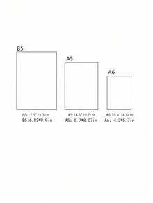 SHEIN 1 cuốn sổ tay kẻ ô lò xo, quay lại trường học, 80 tờ - Đen và trắng - Xem 6