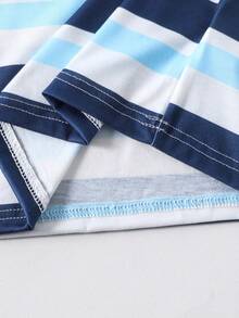 Bộ 4 áo thun dáng ôm thoải mái nhiều màu sắc dành cho thiếu niên nam - Màu xanh lam - Xem 6