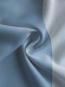 Chillumni Men's High-End Blue & White Contrast Color Splice Silk Blend Casual H-Logo Shirt Set - Multicolor - View 5