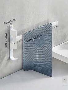 Aluminum 180 Degree Rotating Shower Towel Rack With Hooks Wall Mounted Foldable Drill Free Installation Large Capacity Strong Load Bearing For Bathroom Organization Storage Space Saving Modern Minimalist Bathroom Accessories Must Have - Multicolor - View 18