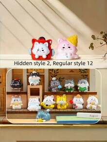 MINKOJA Mini Resin Cute Cat Anime Figure Kawaii Hachiwara Q Version Pet Lucky Cat Moe Blind Box Doll Collectible Model Desktop Decoration Room Aesthetic Decor Gift - Multicolor - View 7