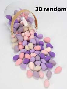 10/ 20/30/ 50/100PCS Mini Makeup Teardrop Shape Latex Free Blender For Liquid Cream Powder Foundation Flawless Finish All Skin Types Wet Dry Use Portable Cosmetic Tool Kit Multicolor - Multicolor - View 13