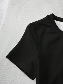 Nick 90s | SHEIN Áo thun ngắn tay cổ tròn in số và nhân vật hoạt hình phong cách mùa hè cho bé trai. - trắng - Xem 4