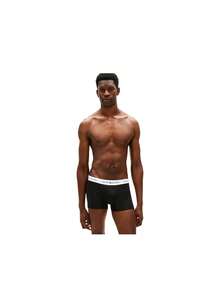 3 Pack Men's Trunks - Blk/White/Lght Gry Hthr - View 2