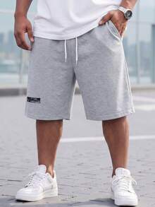 ResortEase Men's Plus Size Fashionable Loose Simple Casual Shorts - Grey - View 2