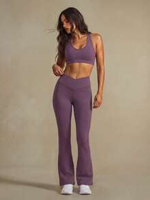 女士运动裤 - 中紫紅色 - 查看 4