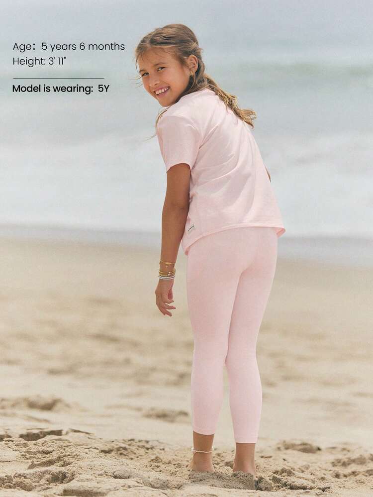 14" Kids Wear FeatherFit™ Little Mover Buttery-Soft Side Pockets Active Leggings Low Impact Daily Casual Wear