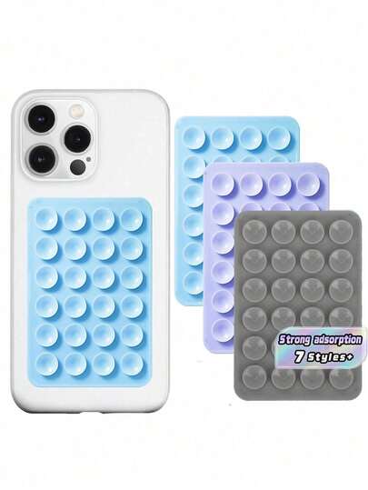 1pc Silicone Suction Phone Case Mount,Phone Suction Grip,Octobuddy,Sticky Phone Grip, Adhesive Phone Stand Sticky For Cell Phone