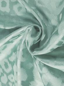Manfinity Homme Men's Leopard Print Jacquard Single-Breasted Short Sleeve Shirt - Mint Green - View 3