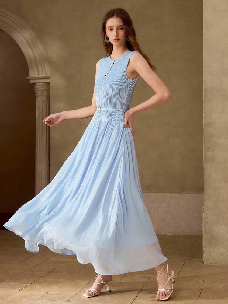 WOMEN'S FASHIONABLE 2 IN 1 LONG DRESS
