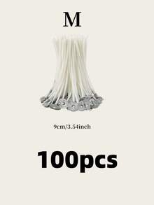 50PCS Scented Candle Wicks Set 098 354 629 Inch Length Free Pre Waxed Cotton Core For DIY Candle Making Supplies Home Decor Birthday Party Wedding Favors Craft Essential - White - View 10