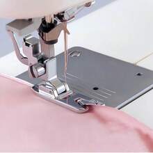 SHEIN 3Pcs/Set Stainless Steel Hemming Foot Set, Sewing Machine Accessories, Including 3Mm, 4Mm, 6Mm Sewing Hemming Foot Set For Household Multifunctional Sewing Machines, Fine Needle, Sewing Tools, Home Essentials Christmas For Holiday Gift Giving,Decorations - Silver - View 3