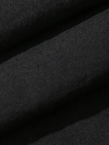 Bộ jumpsuit nữ không tay phối ren, có dây rút eo và ống rộng. - màu đen - Xem 9