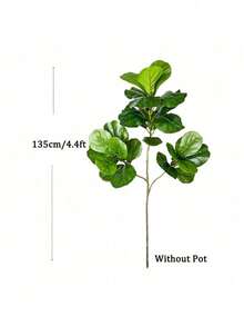 1pc 70 135cm Artificial Ficus Tree Fake Rubber Plant Large Plastic Tropical Green Foliage Outdoor Landscaping Home Room New Year Decoration Valentine Birthday Graduation Gift Realistic Evergreen Topiary Faux Tree Indoor Outdoor Ornament - Army Green - View 15