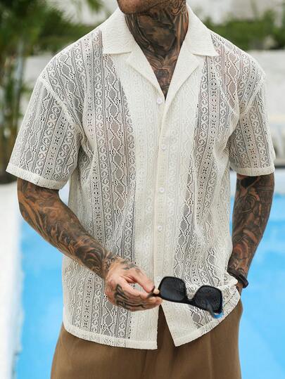 Camisa de manga corta con botones delanteros casual de verano para hombre VENTUSAIL, regalo para novio/esposo, regalo de aniversario/cumpleaños, fiesta, vacaciones de verano, boda