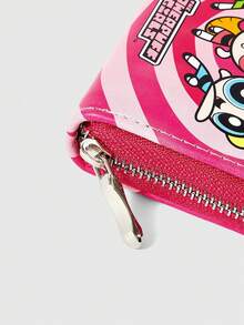 THE POWERPUFF GIRLS X SHEIN Ví có khóa kéo họa tiết Cô Cảnh Sát Nhỏ Dễ Thương, đựng nhiều thẻ, kèm ngăn đựng tiền lẻ, kẹp thẻ ID nhẹ, phù hợp cho nữ/bé gái, có thể dùng làm quà tặng cho thanh thiếu niên, học sinh, giáo viên, và cũng có thể dùng làm ví đựng danh thiếp đi học và đi làm. - Nhiều màu 2 - Xem 3