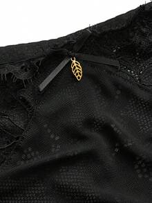 AltBold 2 pièces Ensemble de soutien-gorge en dentelle grande taille avec armature, sans rembourrage - Noir - Voir 13