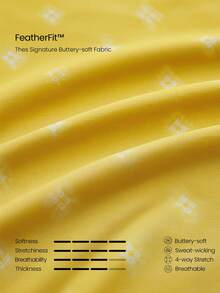 GLOWMODE 2.5英寸 FeatherFit™ 超短防滑骑行短裤，适合低冲击休闲日常健身夏季锻炼 - 黃色 - 查看 4