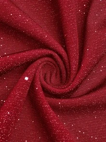 Vibekara Áo tank top dáng ngắn hở lưng, cổ yếm, cỡ lớn, thanh lịch cho mùa hè - Đỏ - Xem 5