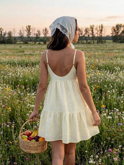 SHEIN Summer Outfits,Pale Yellow Jacquard Fabric Maternity Slip Dress In A Chimpanzee Style,Maternity Vacation Jacquard Ruffle Hem Camisole Dress Zig Zag Dress Zebra Dress For Women Light Summer Dress Brunch Dresses For Women Resort Wear Women Vacation Dress Women's Floral Summer Dress Elegant Summer Dress Yellow Summer Dress Women Yellow Dress Zanea Dress For Woman Yisikado Dress Women Dress Cute Summer Dress For Women Fleurora Spring And Summer Elegant Dress Margarita Dress