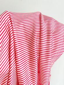 Slumberry CURVE 2pcs Plus Size Cute Plaid & Striped Knit Shorts Pajama Set - Multicolor - View 7