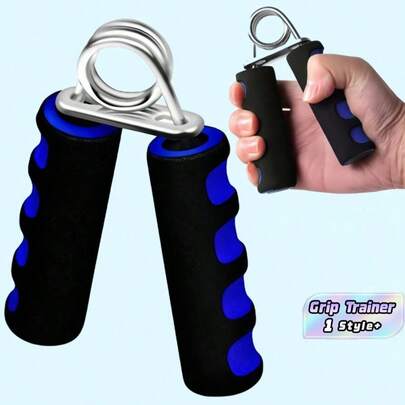 1 件泡沫握力器 - 防滑指纹手柄减压玩具，适用于办公室和健身房，手部锻炼器，锻炼肌肉，提高握力，缓解焦虑 - 男士/女士家庭健身器材礼物