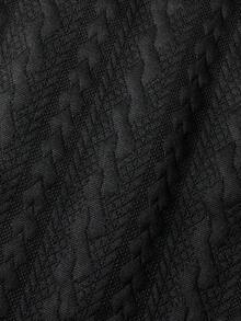 Mercer Haus Men's Casual Solid Color Jacquard Tennis Shorts With Pockets, Summer - Black - View 7