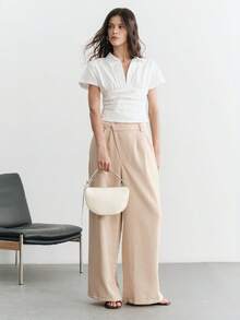 SHECARRY Ladies Handbag, Exquisite And Simple Commuter Semi-Round Bag - Off-white - View 7