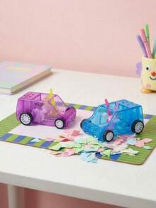 Joivida Mini Cute Transparent Push-Pull Sliding Desktop Sweeper Car, Novelty Desk Cleaning Truck With Built-In Dual Brushes & Dust Storage Bin, Portable Pencil Eraser Crumb Cleaner For Students, Creative Stationery Desk Organizer, Fun Classroom Office Desk Cleaning Tool, Back To School Supplies, 6 Vibrant Color Options, Perfect Gift For Kids Students, Party Favors, Classroom Rewards - multicolor - View 1