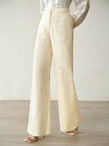 MOTF PREMIUM LACE SHEER STRAIGHT LEG PANTS - Apricot - View 5