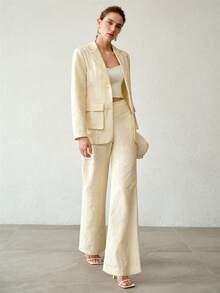 MOTF PREMIUM LACE SHEER STRAIGHT LEG PANTS - Apricot - View 8