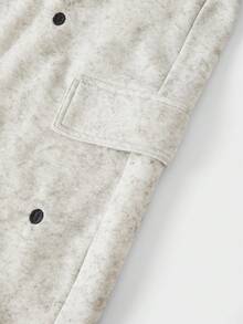 ROMWE MEN Street Life Men's Casual Star Print Faux Snow Flake Pocket Sweatpants - White - View 6