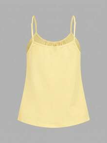 SHEIN EZwear 3件装女士褶皱宽松吊带背心，可调节肩带，适合春夏穿着 - 彩色 - 查看 4