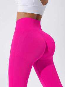 Sirith Quần legging thể thao co giãn cao liền mạch tập yoga cho nữ - Màu Hồng Tươi - Xem 8