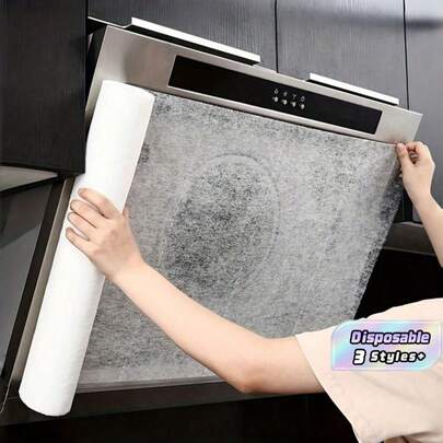 Cuộn 5M Tấm phủ chống dầu máy hút mùi nhà bếp, màng lọc dùng một lần, tấm lót lưới chống dầu mỡ, dụng cụ vệ sinh bếp nấu