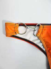 Manfinity Swimmode Summer Holiday Men's Ombre Color Triangle Swimming Trunks Holiday / Vacation / Beach / Hawaii / Tropical / Swim /  Bathing - Orange - View 5