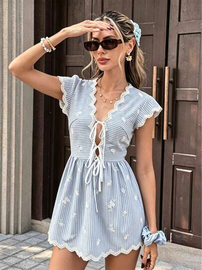 SHEIN PariChic Quần dài nữ cỡ lớn, thanh lịch, thoải mái, cạp cao, xếp ly, dáng rộng, đa năng, in hoa, màu hồng.