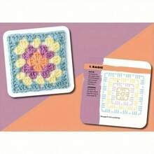 50pcs/Set Crochet Pattern Cards, 50 Cards + 1 Manual, Crochet Teaching Card Set, Can Be Sewn On Clothes, Bags And Other Fabrics, Fashionable And High-Quality Crochet Set - Multicolor - View 4