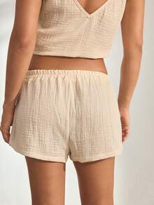Ocili Bộ 3 quần short vải gạc cotton, đồ ngủ nữ. - Nhiều màu - Xem 3