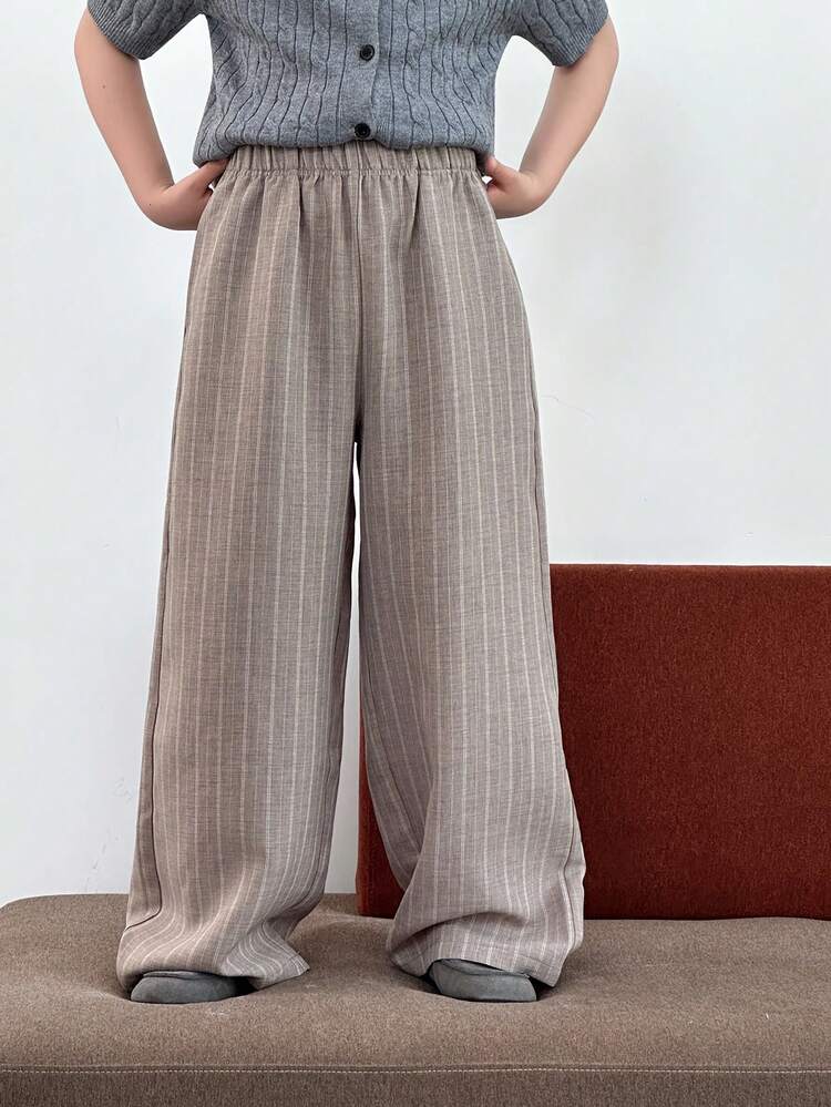 Boys' Casual Striped Straight Leg Pants, Plus Size