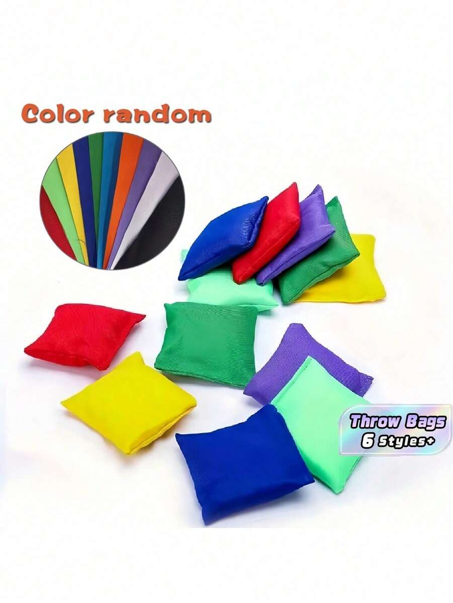 5pcs/9pcs Cornhole Bean Bags, 1.97inch Beanbags, Toss Game, Square Beanbag, Throw Bags, Throw Beach Bags, Lawn Games, Outdoor Games And Activities - Multicolor - View 1