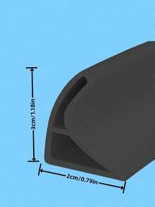1 Foldable Self Adhesive Shower Threshold Water Stopper Strip Bathroom Sink Edge Seal For Dry Wet Separation Must Have Accessory - 2*3 - View 15