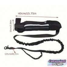 1pc IDestry Hands Free Dog Leash For Running Walking Reflective Leash With Waist Bag Retractable Elastic Belt Dog Traction Rope Pet Products Sports Belt Traction Rope - Multicolor - View 4