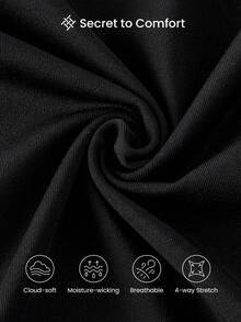 SHEIN Velisys 3件套加大码女式纯色条纹休闲运动短裤套装 - 彩色 - 查看 5