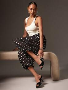 Hauture Sandalias de tacón de aguja puntiagudas y sexys minimalistas para mujer - Negro - Ver 2