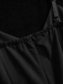 GlowEve CURVE 大码女式时尚通勤金属扣连体衣 - 黑色 - 查看 4